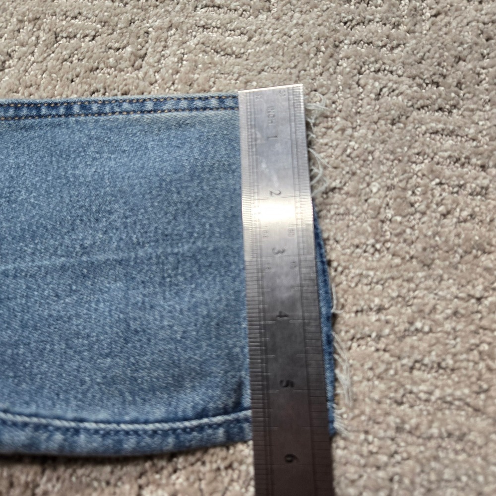 Old Navy Rockstar Super Skinny Jeans Extra High Rise Ankle Raw Hem Blue 14 NEW - Picture 7 of 8